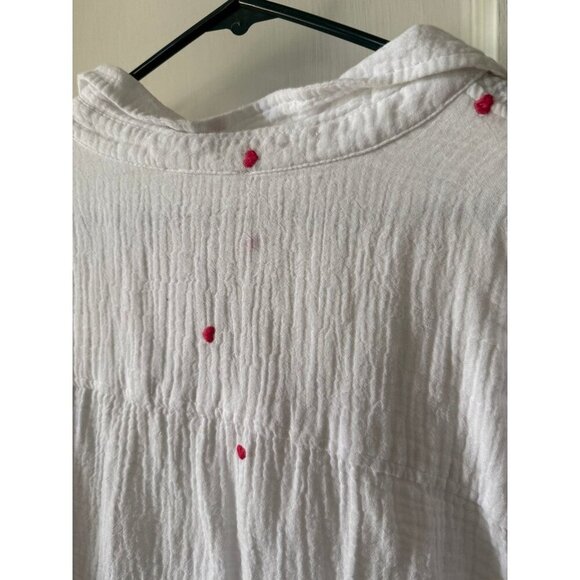 BeachLunchLounge women’s size large white long sleeve top with hearts - Picture 8 of 8